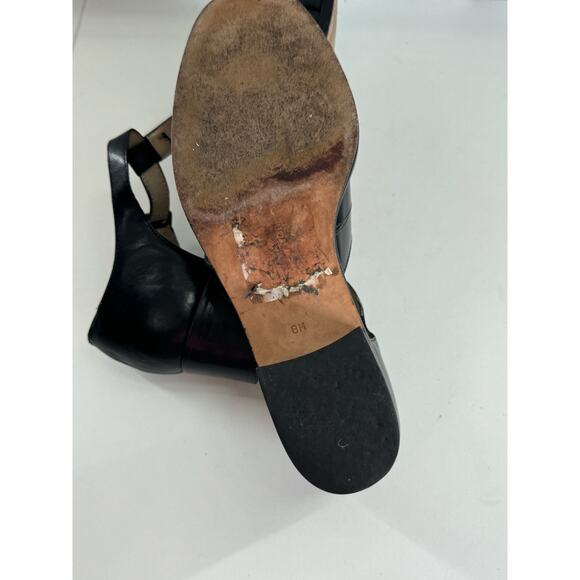 VTG Women’s Kenneth Cole Caged Fisherman Leather MaryJane Size 8M Black - Picture 6 of 7